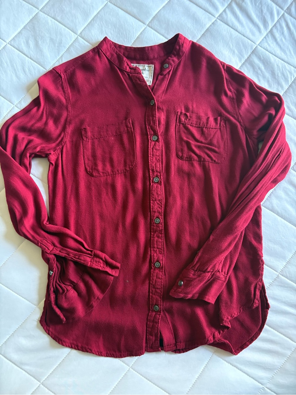 Vintage Y2K Abercrombie & Fitch Red Button Up Shirt
